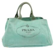 Pre-owned Canvas prada-bags Prada Vintage , Blue , Dames