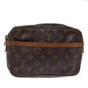 Pre-owned Canvas clutches Louis Vuitton Vintage , Brown , Dames