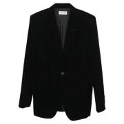 Pre-owned Velvet outerwear Yves Saint Laurent Vintage , Black , Heren