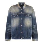 Vintage Denim Jack Unisex Lijn Vetements , Blue , Heren