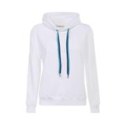 Geborduurde katoenen hoodie Lanvin , White , Dames