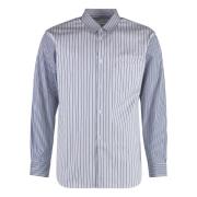 Gestreept katoenen shirt Comme des Garçons , Blue , Heren