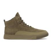 Hoge leren sneakers met rits Kazar , Green , Heren