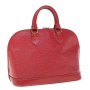 Pre-owned Leather handbags Louis Vuitton Vintage , Red , Dames