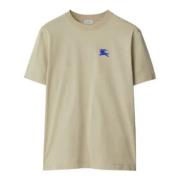 Equestrian Knight Geborduurd T-shirt Burberry , Beige , Heren