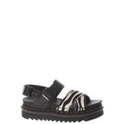 Zebra Hair Sandalen Dr. Martens , Black , Dames