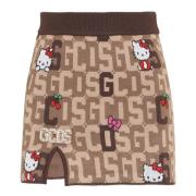 Hello Kitty Minirok van Wolmix Gcds , Brown , Dames