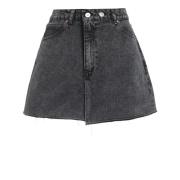 Denim Mini Rok met Achterlogo Our Legacy , Gray , Dames