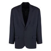 Wollen Blazer Reverskraag Acne Studios , Blue , Heren