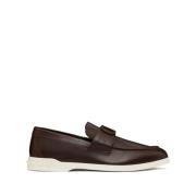 Bruin Leren VLogo Slip-On Sneakers Valentino Garavani , Brown , Heren