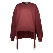 Geribbelde katoenen sweatshirt met asymmetrische zoom Ambush , Brown ,...