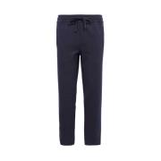 Katoenen Broek met Elastische Trekkoord Taille Brioni , Blue , Heren