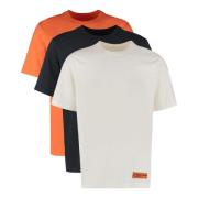 Set van drie katoenen T-shirts met ribbelhals Heron Preston , Multicol...