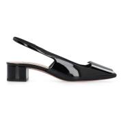 Glansrijke Slingback Pumps van Leder Aquazzura , Black , Dames