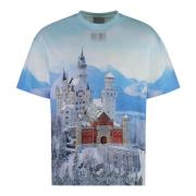 Winter Katoenen T-shirt met Neuschwanstein Print Vetements , Multicolo...