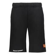 Logo Print Katoenen Shorts Heron Preston , Black , Heren