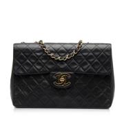 Pre-owned Leather chanel-bags Chanel Vintage , Black , Dames