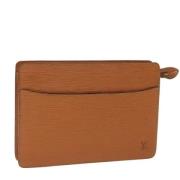 Pre-owned Leather clutches Louis Vuitton Vintage , Brown , Dames