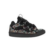 Leren sneakers met steenversiering Lanvin , Black , Heren