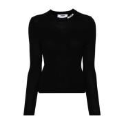 Zwart Gebreide Kleding Dames Aw24 Msgm , Black , Dames