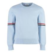 Trui met Contrasterende Mouwen Thom Browne , Blue , Heren