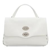 Studded Leather Handbag Zanellato , White , Dames