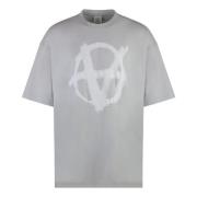 Anarchie Katoenen T-shirt Vetements , Gray , Heren