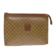 Pre-owned Canvas clutches Celine Vintage , Beige , Dames