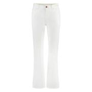 Rechte jeans met geborduurd logo Chloé , White , Dames