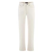 Straight Leg Jeans met Metalen Knopen A.p.c. , Beige , Dames