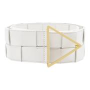 Intrecciato Nappa Leren Riem Bottega Veneta , White , Dames