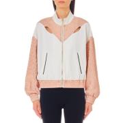 Sportieve Ivory Zip Sweater met Cuts Liu Jo , Multicolor , Dames