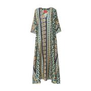 Vintage Muumuu Jurk met Rijk Ornamentpatroon La DoubleJ , Multicolor ,...