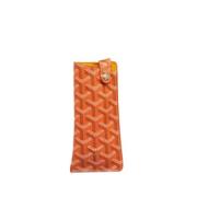 Pre-owned Canvas home-office Goyard Vintage , Orange , Dames