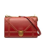 Pre-owned Leather dior-bags Dior Vintage , Red , Dames