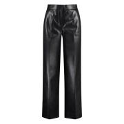 Imitatieleren Broek met Zakken Calvin Klein , Black , Dames