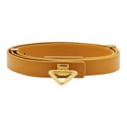 Metallic Point Lock Riem Bottega Veneta , Brown , Dames