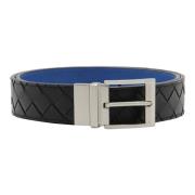 Intrecciato Leren Riem Bottega Veneta , Black , Heren