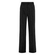 Pin-striped wollen blend broek Michael Kors , Black , Dames