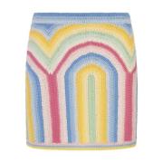 Regenboog Gehaakte Mini Rok Casablanca , Multicolor , Dames