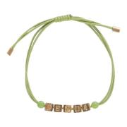 Messing Touw Armband Fendi , Green , Dames