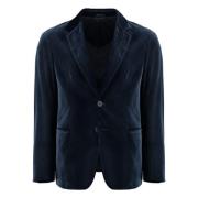 Fluweel Jas met Peak Revers Giorgio Armani , Blue , Heren