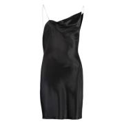 Versierde Zijden Mini Jurk Givenchy , Black , Dames