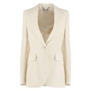 Linnen Blazer met Revers Stella McCartney , Beige , Dames