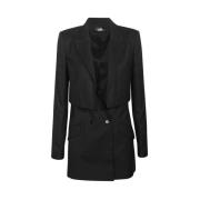 Dubbelrijige blazer met peak revers Karl Lagerfeld , Black , Dames