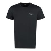 Organisch Katoen Logo T-Shirt Balmain , Black , Heren