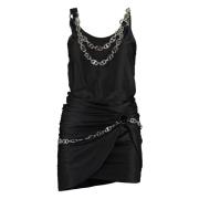 Jurk met kettingen Paco Rabanne , Black , Dames