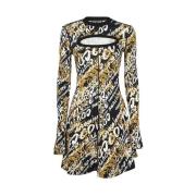 Katoenen Jurk met Logo Print Versace Jeans Couture , Multicolor , Dame...