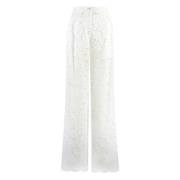 Kanten broek met zijzakken Dolce & Gabbana , White , Dames