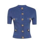 Stijlvolle Cardigan voor Modieuze Looks Balmain , Blue , Dames